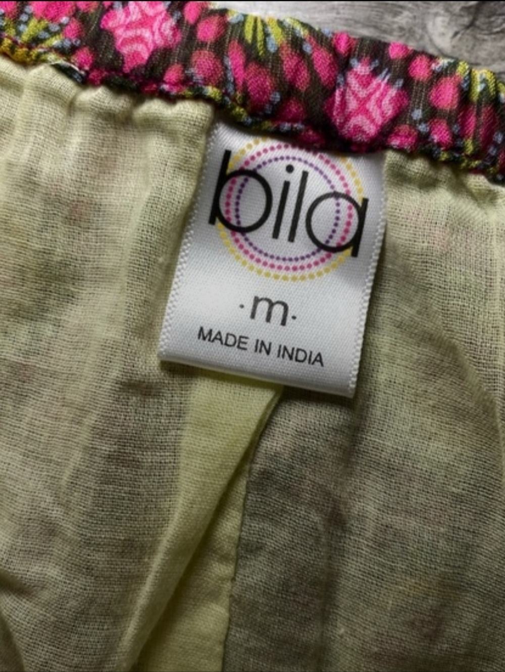 Bila Patchwork Midi Skirt in Yellow, Pink, Green and Brown - Picture 4 of 8